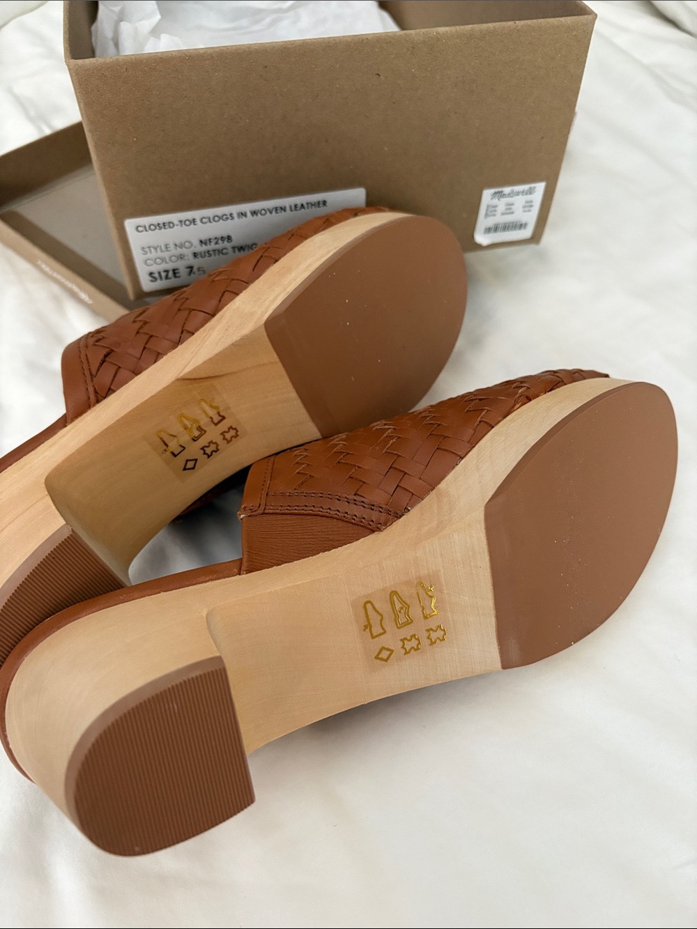 Madewell Woven Leather Mule - Cognac - Picture 5 of 6